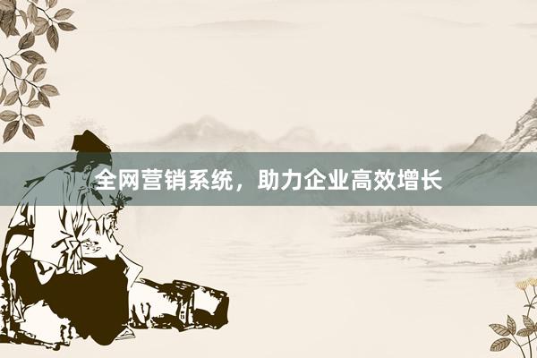 全网营销系统，助力企业高效增长